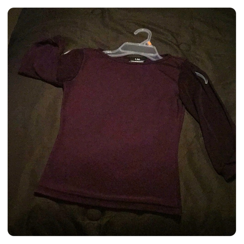 3/4 shirt purple